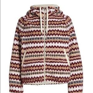 Rag & Bone Fair Isle Sherpa Hoodie Sz S/P